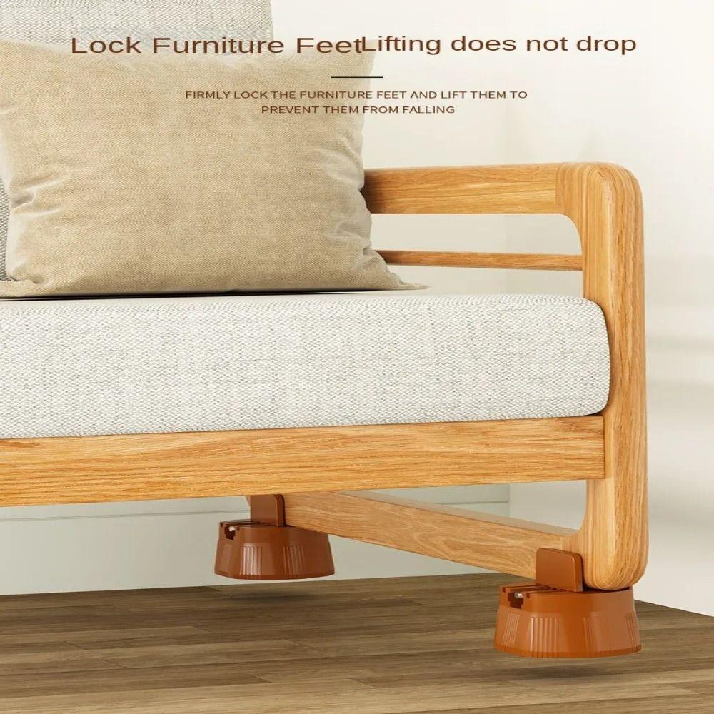 Heavy Duty Table Feet Lift Furniture Non-slip Pads Bed Cushion Protection Bed Elevator Blocks  Sofa