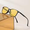 Women Men Ultralight Night Vision Myopia Glasses Yellow Lens Square Frame Driving Eyewear Outdoor Minus Diopter Sunglasses