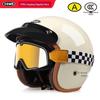 YEMA Retro 3/4 Motorcycle Helmet with Visor