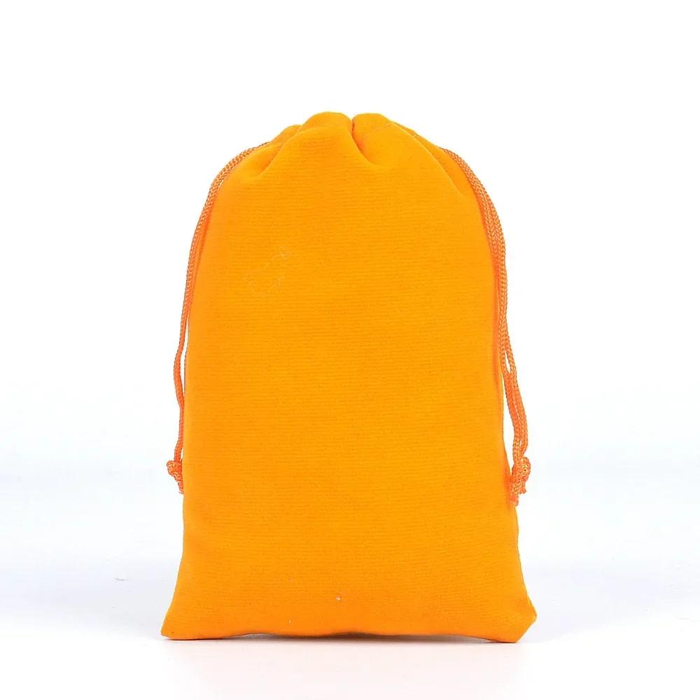 10Pcs/Lot Soft Fabric Velvet Drawstring Gift Bags Wedding Candy Christmas Pouches Jewelry Storage Bag Festival Various Size