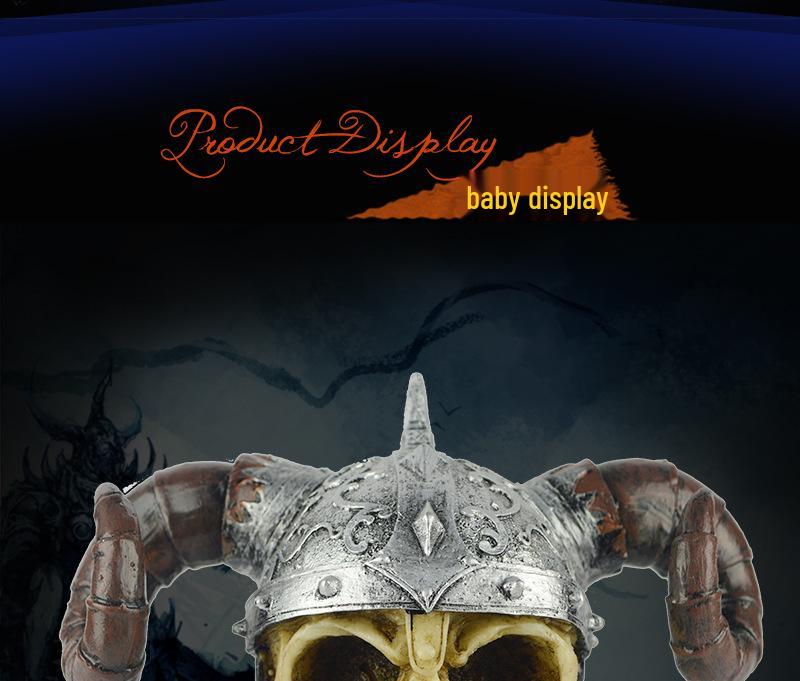 Halloween KTV & Escape Room Skull Decor: Big Horned Skull Props