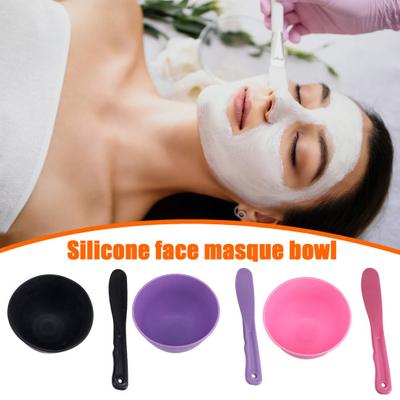 2 Pezzi Ciotola per Mescolare Maschere Facciali in Silicone con Bastoncini per Fai da Te Viso Argilla Donna