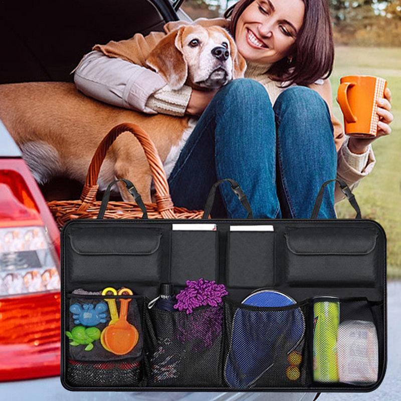 Back Seat Car Trunk Hanging Storage Bag Organizer Oxford Waterproof Multi-pocket Car Trunk Storage Bag Organizer