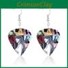Trendy Geometric Acrylic Hoop Earrings For Women Heart Shape Ts Album Inspired