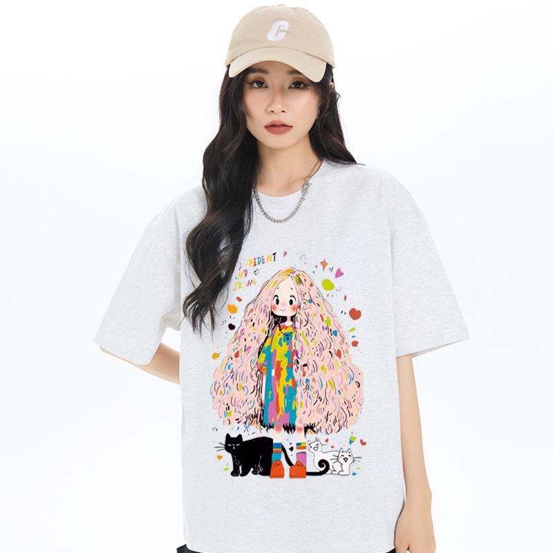 VEZFAA Damenmode Casual Sommer Frühling Kurzarm O-Ausschnitt Blusen & Hemden