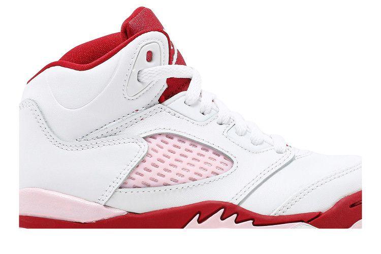 Jordan 5 Retro White Pink Red (PS) Sneakers