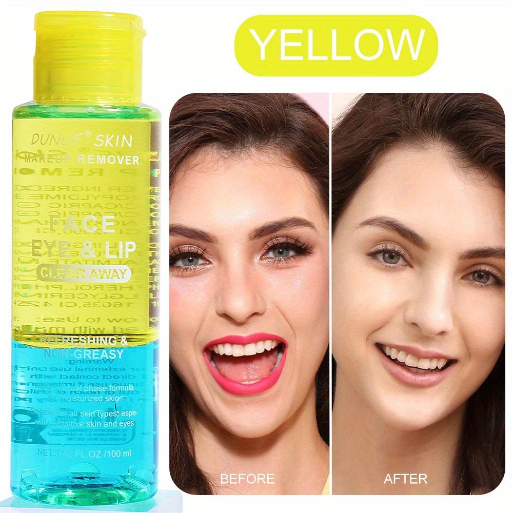 L'huile nettoyante bicolore élimine facilement le maquillage du visage et des yeux, laissant la peau hydratée et non tendue après le démaquillage.