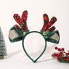 Christmas Sequined Reindeer Antler Bells Hairband Soft Fabric Headpiece For Kids Adults Holiday Party Accessory