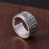 Men's Rotating Index Finger Ring - S925 Sterling Silver, Retro Thai Style, Fashionable Jewelry
