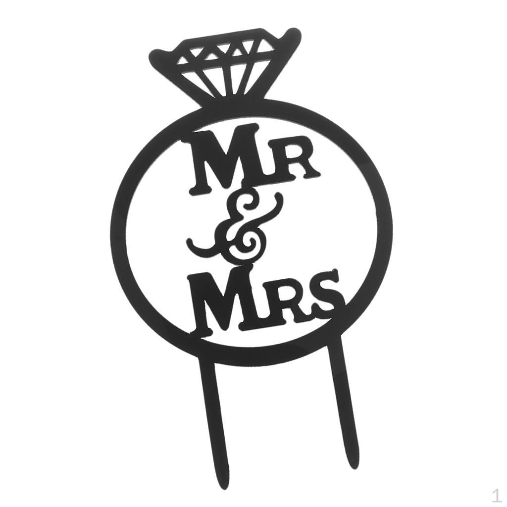 Уникальный Силуэт Алмазного Кольца Топпер для Торта Свадебная Годовщина Акриловое Украшение