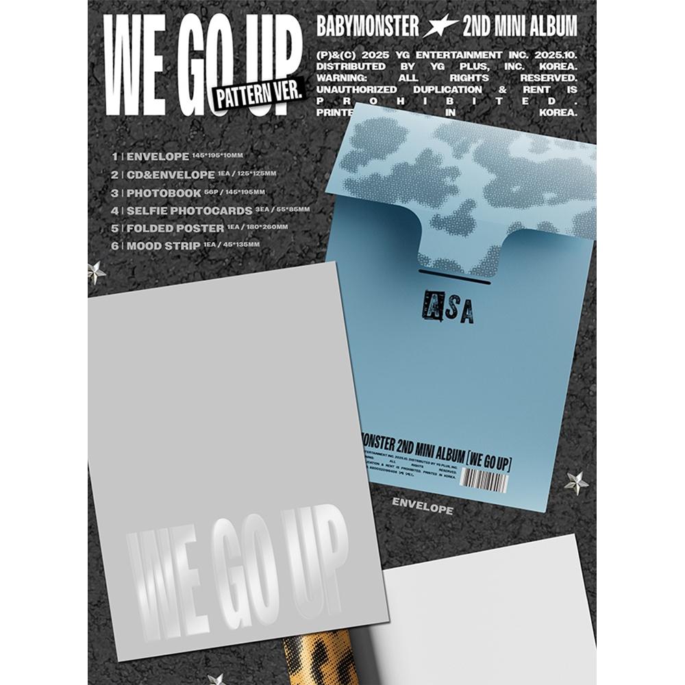 [Pre-order] BABYMONSTER - WE GO UP (PATTERN Ver.) Incl. YG POB