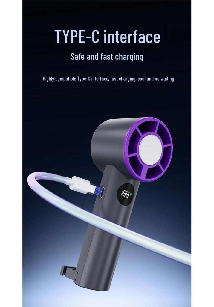 Portable Rechargeable Mini Fan with Ice Pack for Cooling