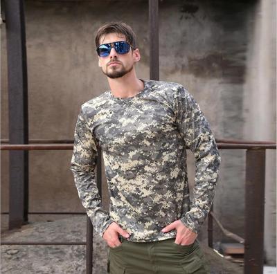 Men's Long-Sleeve T-Shirt Tactical T-shirts Camo Disguise T-shirt Pullover Hunting Clothes Outdoor Streetwear Fashion Women Pullover Clothing