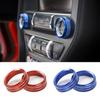 Aluminum Radio Volume Adjustment Knob Trim Switch Cover For Ford Mustang 2015+