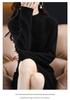 Women's Pure Wool High-Neck Midi Knit Dress - Thickened Slimming Base Layer for Autumn/Winter