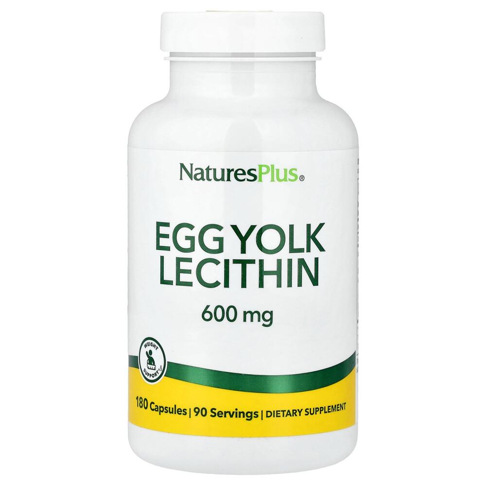 

Nature s Plus Egg Yolk Lecithin 600mg per Serving Veggie Capsules, 180 Count (300mg per Capsule) 180 pcs - 1 ea