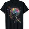 Brain Colorful Graphic Women Artwork Art Brain T-Shirt
