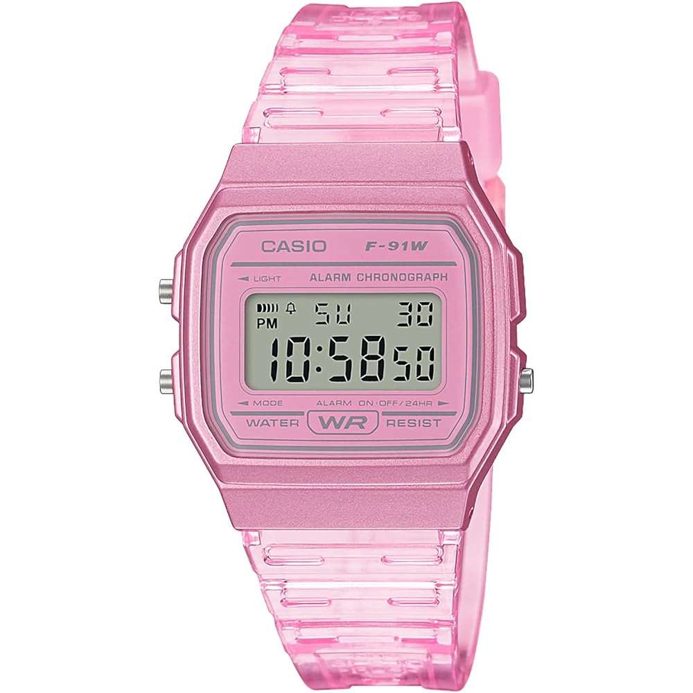 Casio Collection F-91WS-4JH Pink Digital Watch Water Resistant Lightweight Stylish Design