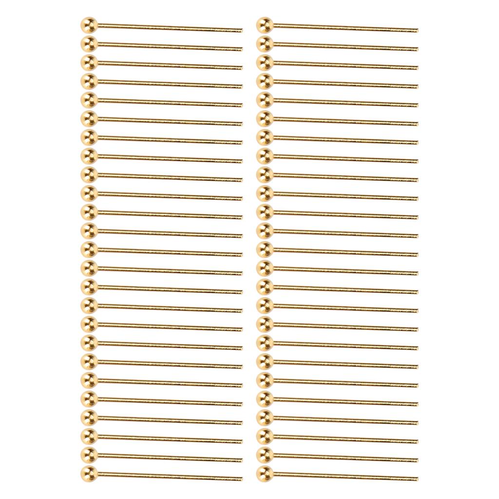 50 sztuk Ball Head Pins Biżuteria Wisiorek DIY Craft Koralik Dokonywanie Części Akcesoria Dostaw