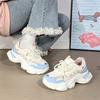 Super fire thick sole heightening dad shoes women's new autumn breathable mesh casual shoes versatile adult sports shoes
