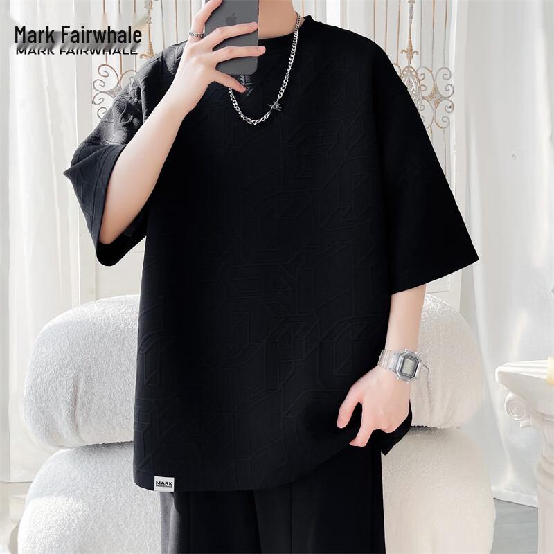 MARK FAIRWHALE Men s Jacquard Short Sleeve T-Shirt 2XL 2290₽