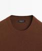 Masimodutti Wool Cotton Round Neck Knit Sweater