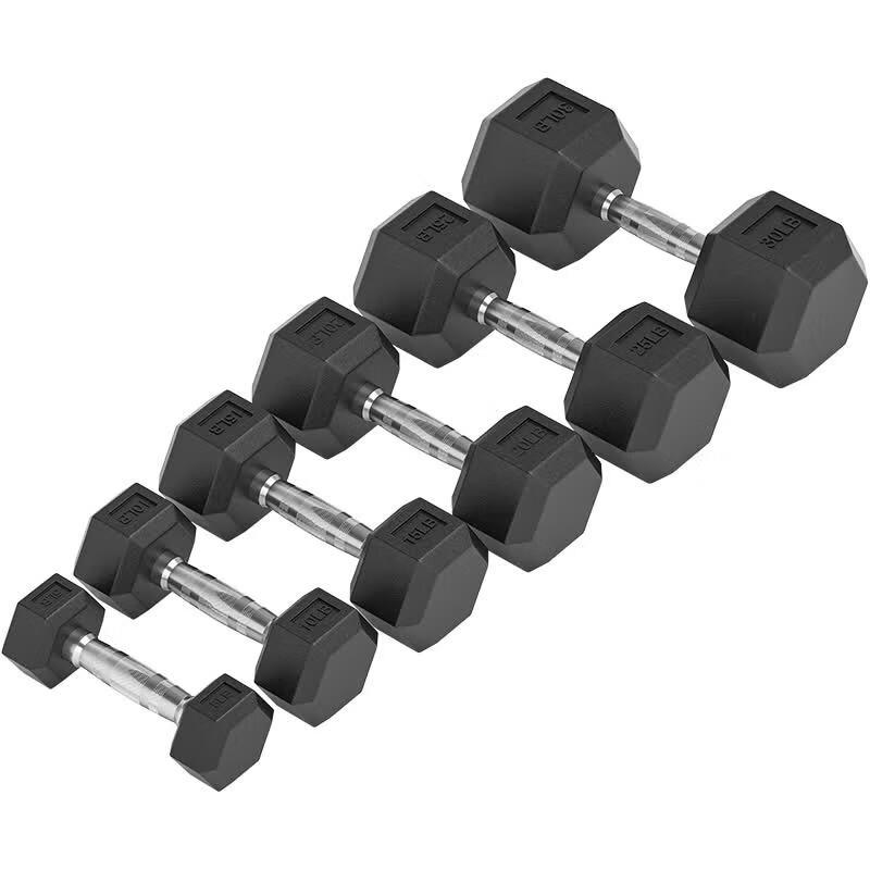 Erlangyan Rubberized Cast Iron Dumbbells