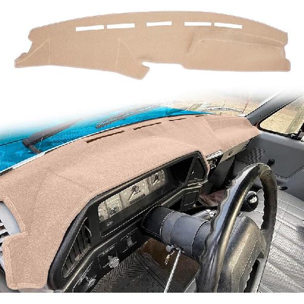 Dashboard Cover  Fit For Ford F150 F250 F350 Bronco Pickup Truck 1987 1988 1989 1990 1991 Dash Cover Mat Pad Carpet (Dark Gray)