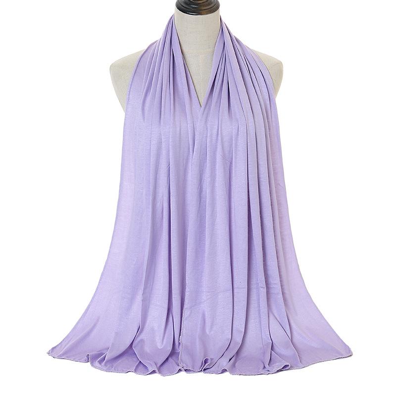 Modal Solid Color Long Scarf: High-Quality, Breathable, Soft Handfeel, Mercerized Cotton (YW125)