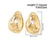 IngeSight.Z Exaggerated Irregular Teardrop Shape Metal Stud Earring for Women Creative Hollowout Piercing Ear Accessory Jewelry