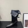 High-heeled Pointed-toe Boots, Mid-calf Boots, Women's Shoes, Autumn and Winter Long Boots