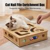 Nail File Scratch Enrichment Box - Scratch Puzzle Enrichment Box Nail File Stress Free To Clippers And Grinders, Interactive Cats Toy Puzzle