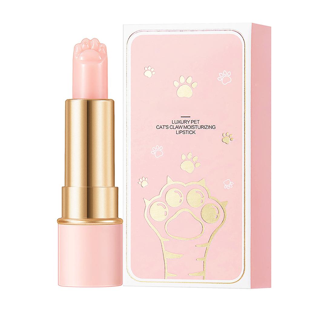 3.5g Cat Paw Shaped Lip Balm for Women Girls Color Changing Lip Butter Moisturizing Hydrating Nourishing Repairs Dryness Long Lasting Smooth Texture N