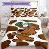 3pcs Custom Name Scooby Doo Bedding Set Duvet Cover Closure Includes 1 Duvet Cover & 2 Pillowcases, Soft and Comfortable for All Seasons.