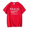 Fraud Dept Scam America T Shirt Vintage Washed Graphic Unisex Top For Everyday Wear Casual Homme Versatile Soft Breathable