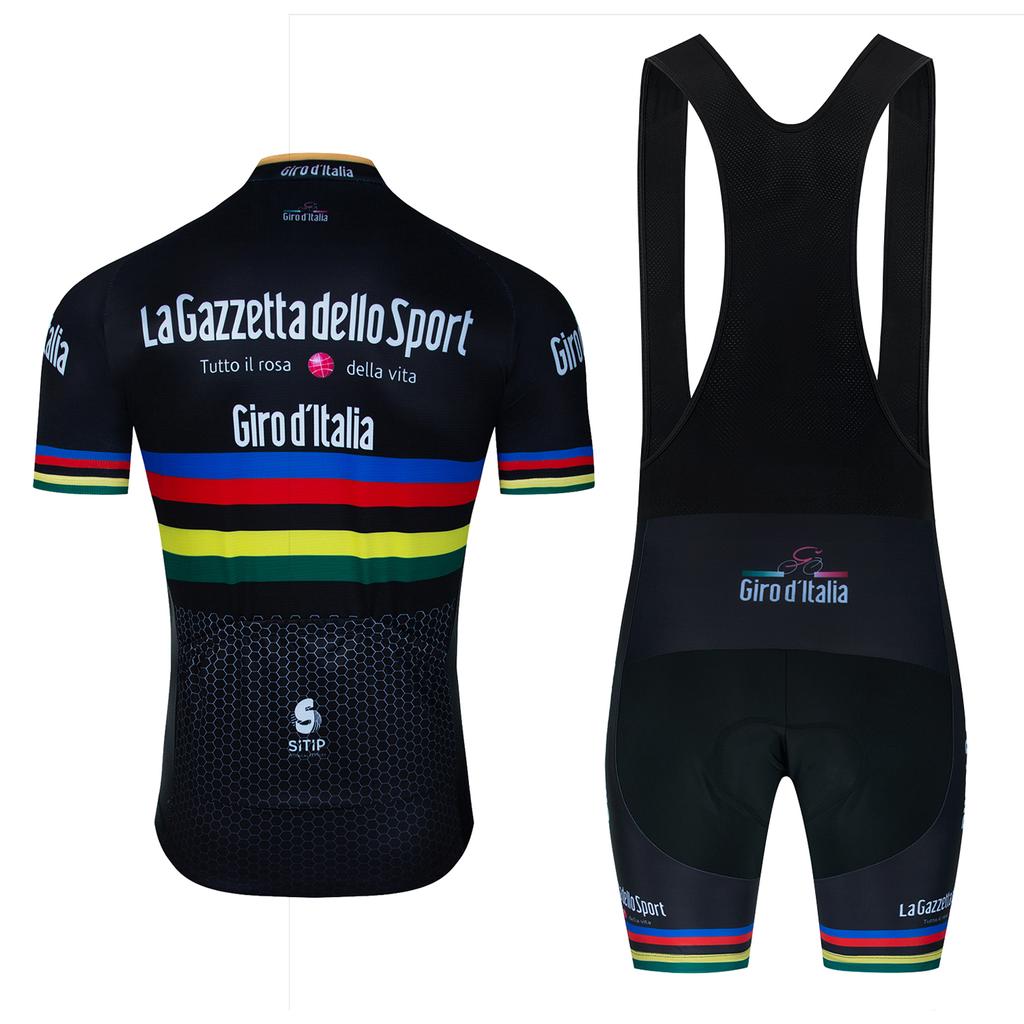 2025 Tour De Giro D'ITALIA Cykeltröja Set Kortärmad Berg Uniform Ropa Ciclismo Cykel Maillot Cykelkläder Kostym