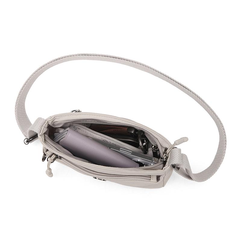 Small Square Bag Women's Lightweight Nylon Multi-Layer Shoulder Crossbody Bag