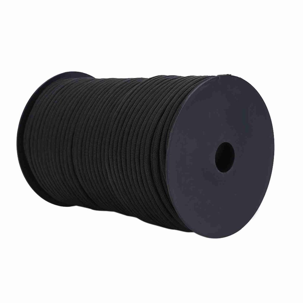 550 Reflective Paracord Parachute Cord Lanyard 9 Strand 100m (Black)