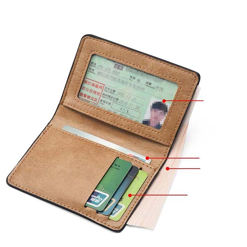 Money Bag Cash Clip PU Leather Ultra-thin Men Wallet Business Card Holder Coin Purse ID Card Cover