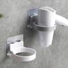 Hair Dryer Holder ABS Bathroom Shelf Durable Solid Color Storage Wall-mounted Rack Organizer Hairdryer Bathroom Accessories
