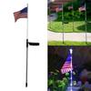 Solar American National Flag Led Light Waterproof Ornaments Crafts Ornaments for Festival Holiday New Year Garden Stake
