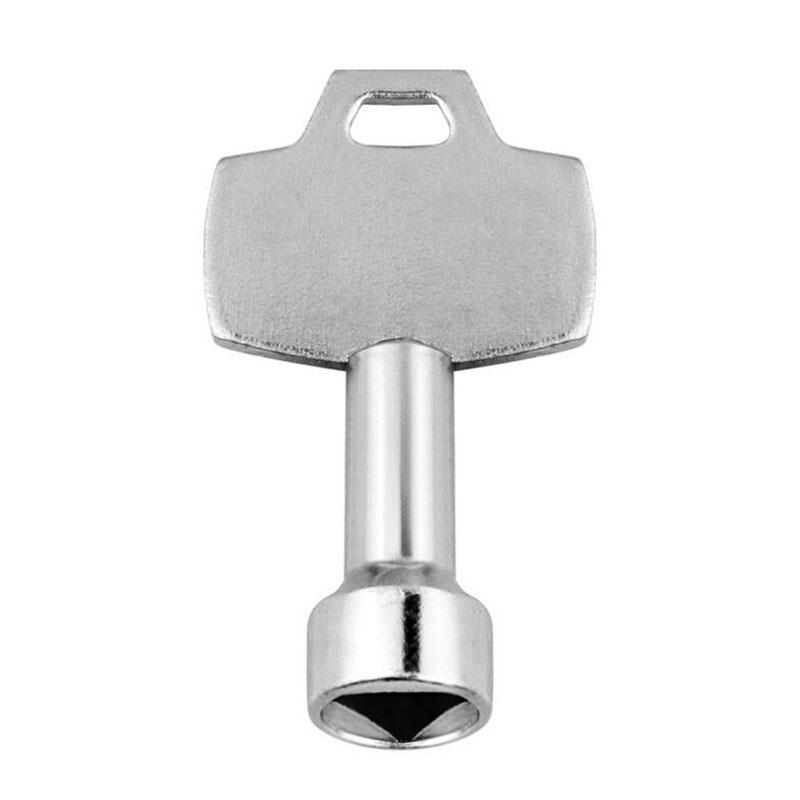 Kleiner Dreiecks-Schraubenschlüssel, Dreieckiger Schloss-Steckschlüssel aus Metall, Universeller Nutschlüssel für Aufzugstür-Dreiecksplattenverschluss