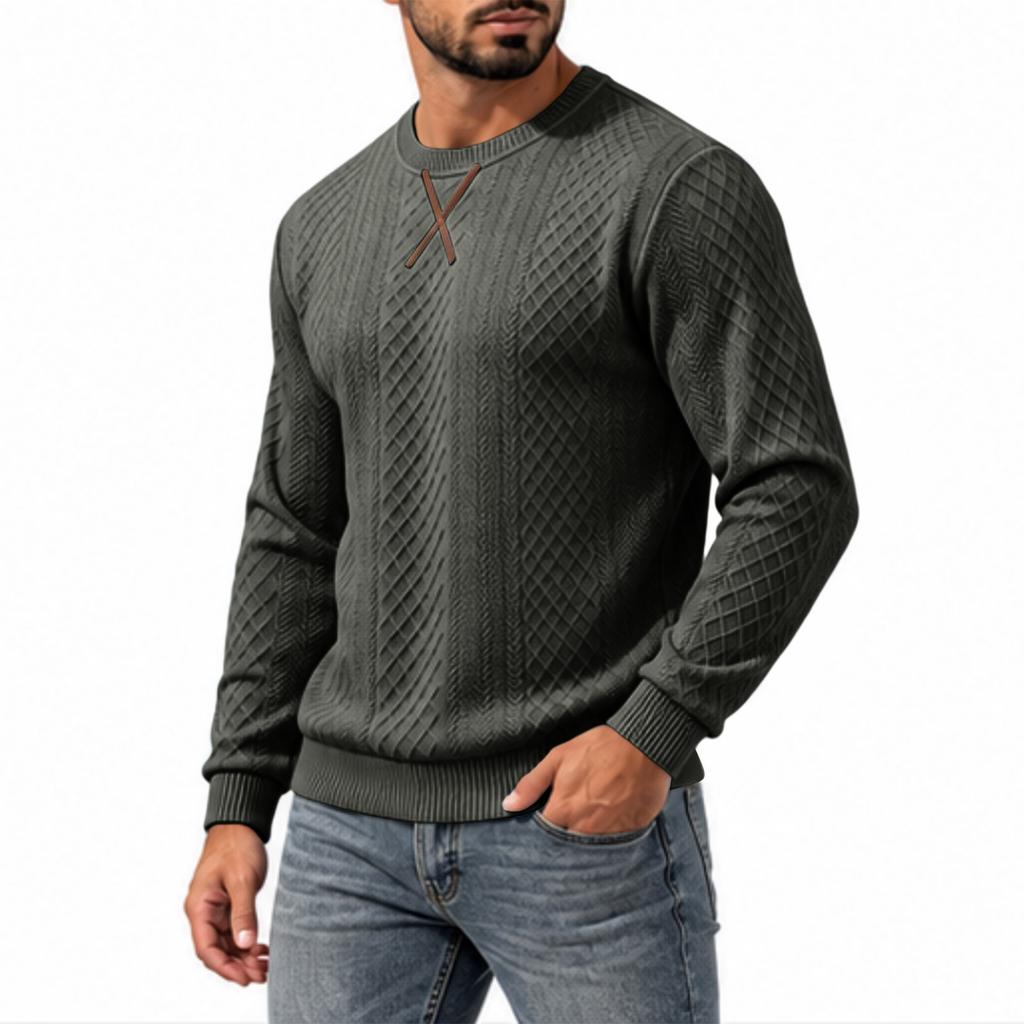 Men's Fall Winter Crewneck Long Sleeve Sweatshirt Casual Pullover Top