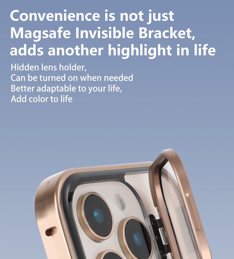 Apple iPhone 17 Pro Max Magnetische HD Magsafe Hülle mit Ständer für iPhone 16 Objektiv
