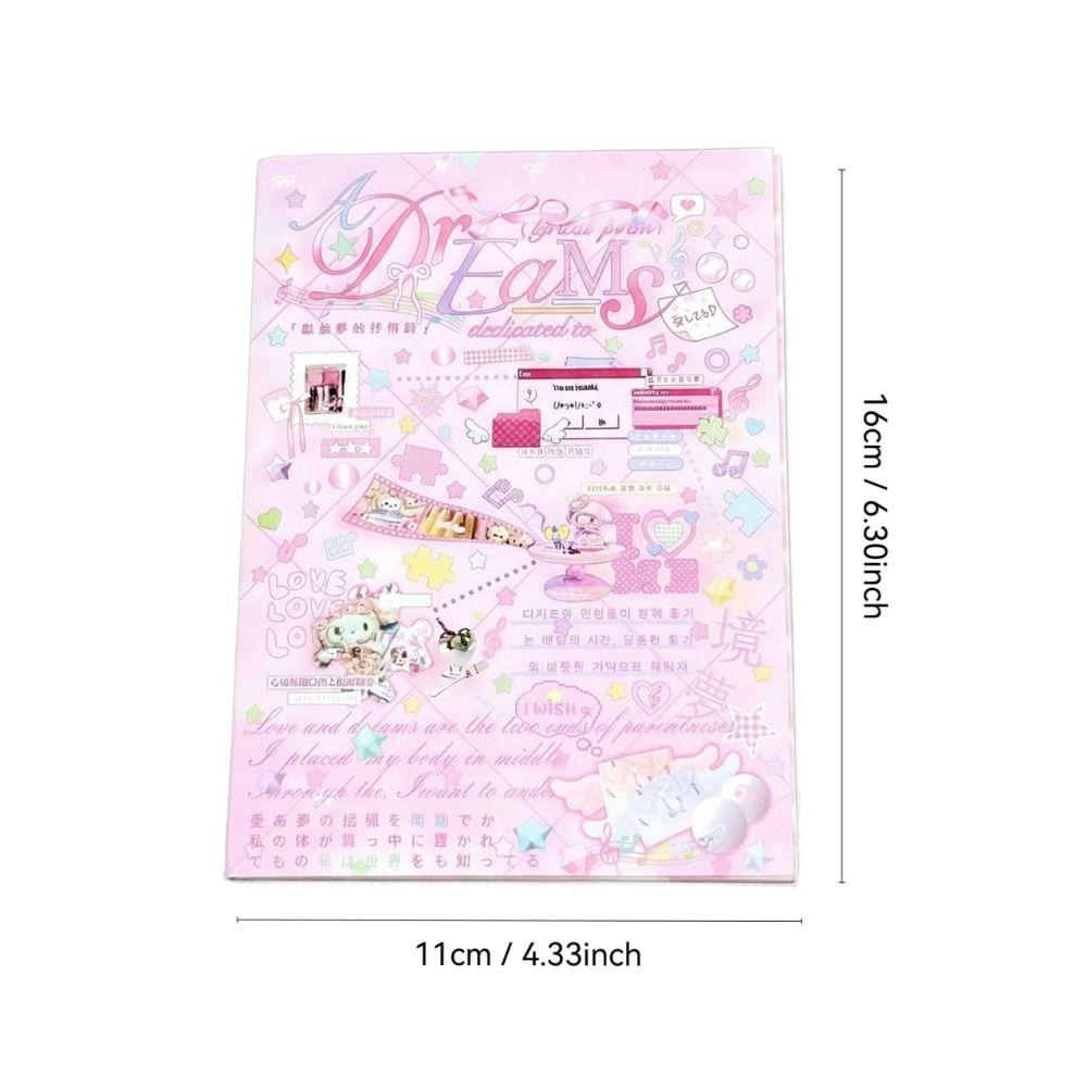 Creative 24 Pages Sticker Book Japanese Style DIY Diary Sticker Gift Cartoon Scrapbook Sticker Stationery Supplies