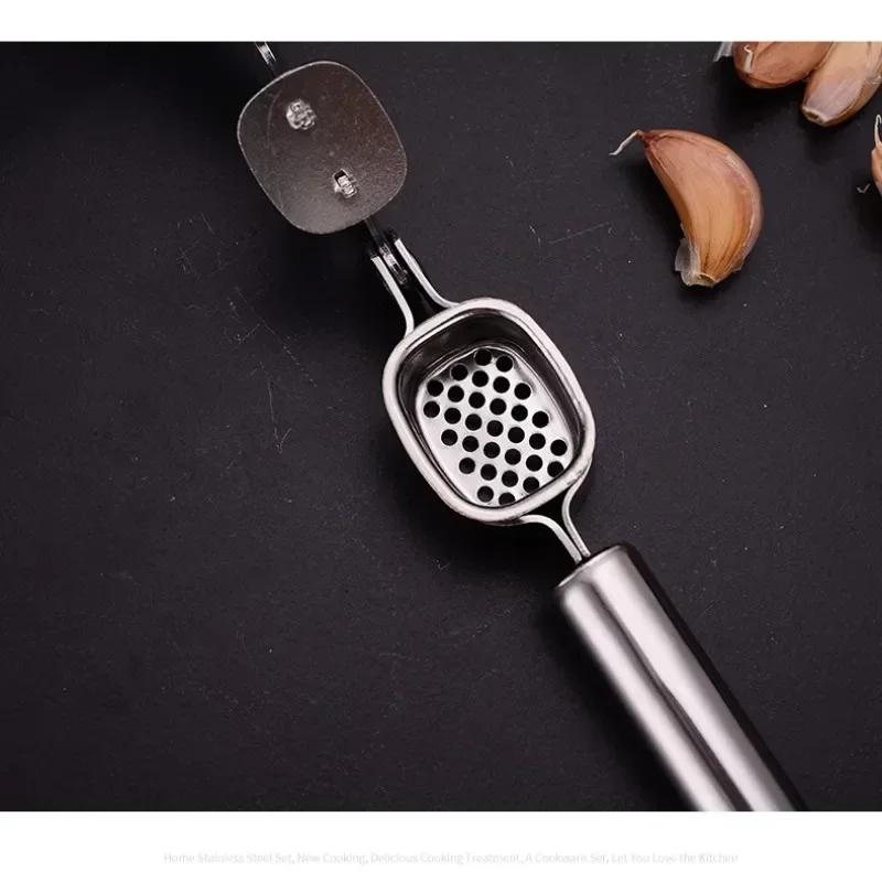 Garlic Press Stainless Steel Mashed Garlic Making Ware Ginger Garlic Manual Mincer Tools Kitchen Seasoning Making Gadget