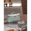 2025 Genuine Leather Lunch Box Bag Crossbody Shoulder Handbag Women 19cm Medium Size