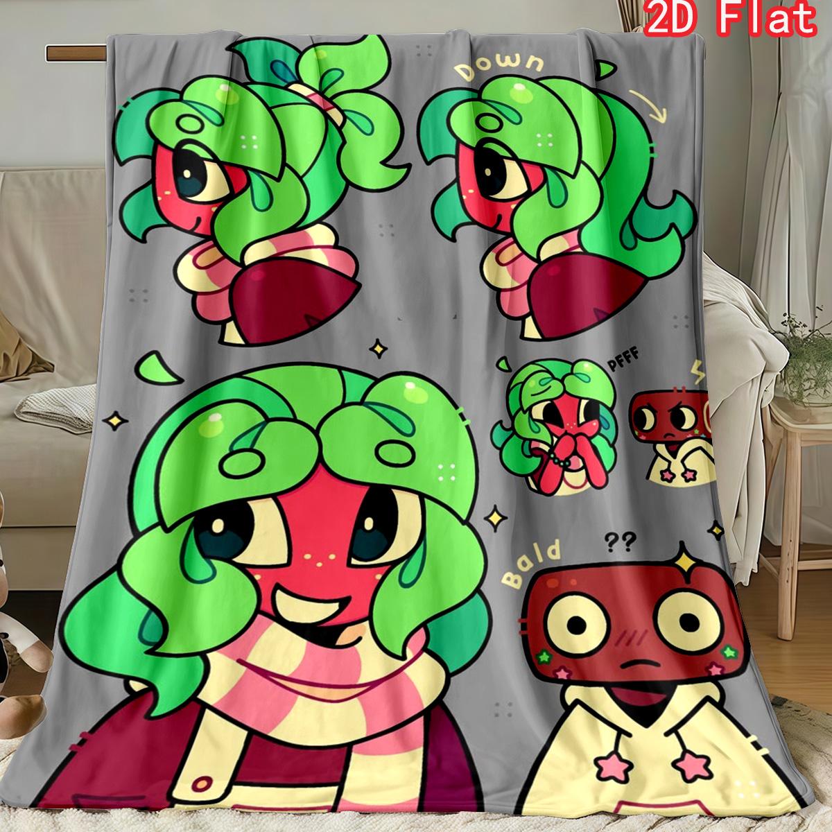

Adorable Anime Character Themed Blanket, Kawaii Cooking & Expression Art Soft Cover 80cm x 120cm