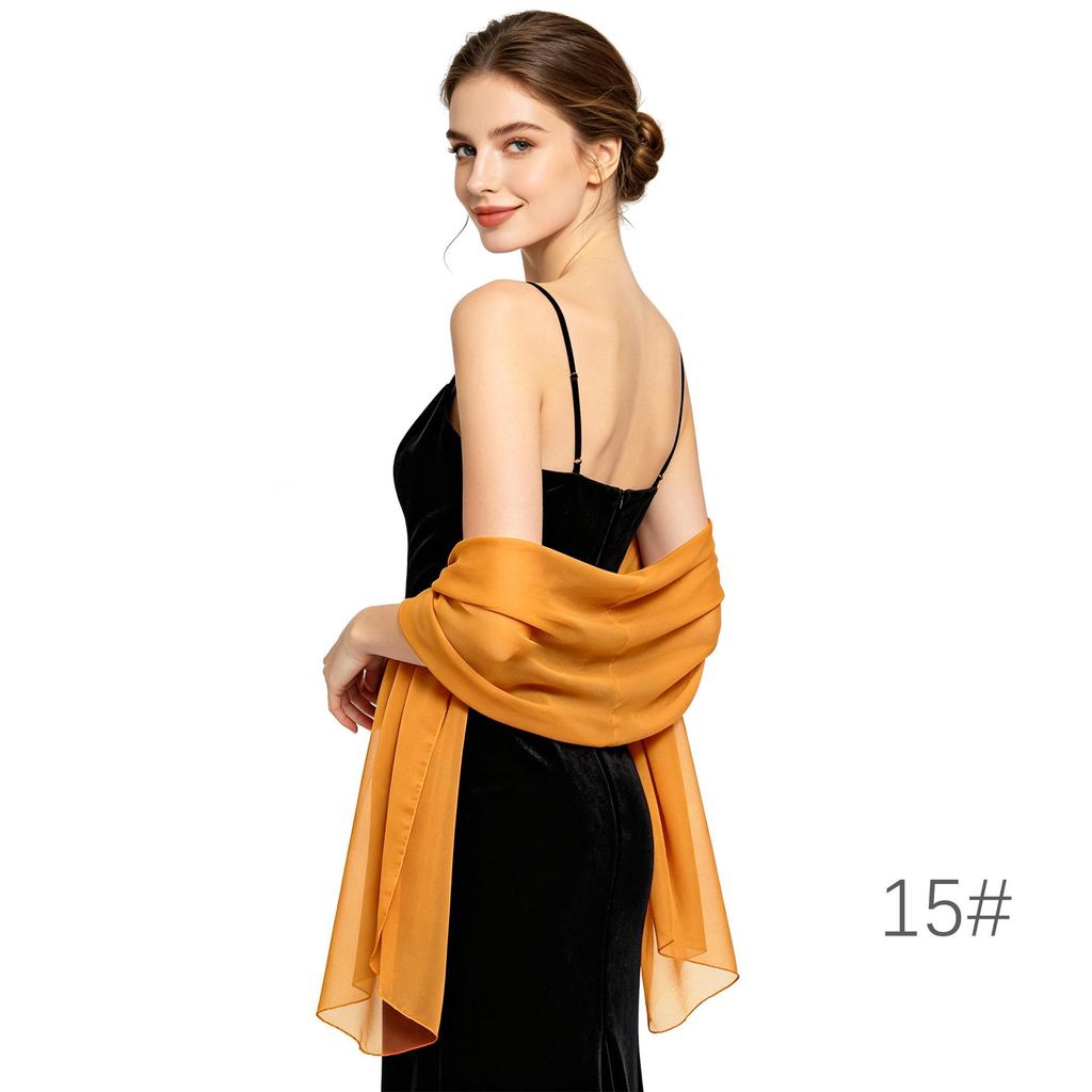 Elegant Chiffon Shawl for Evening Gowns, Bridesmaids, Weddings, Qipao & Parties