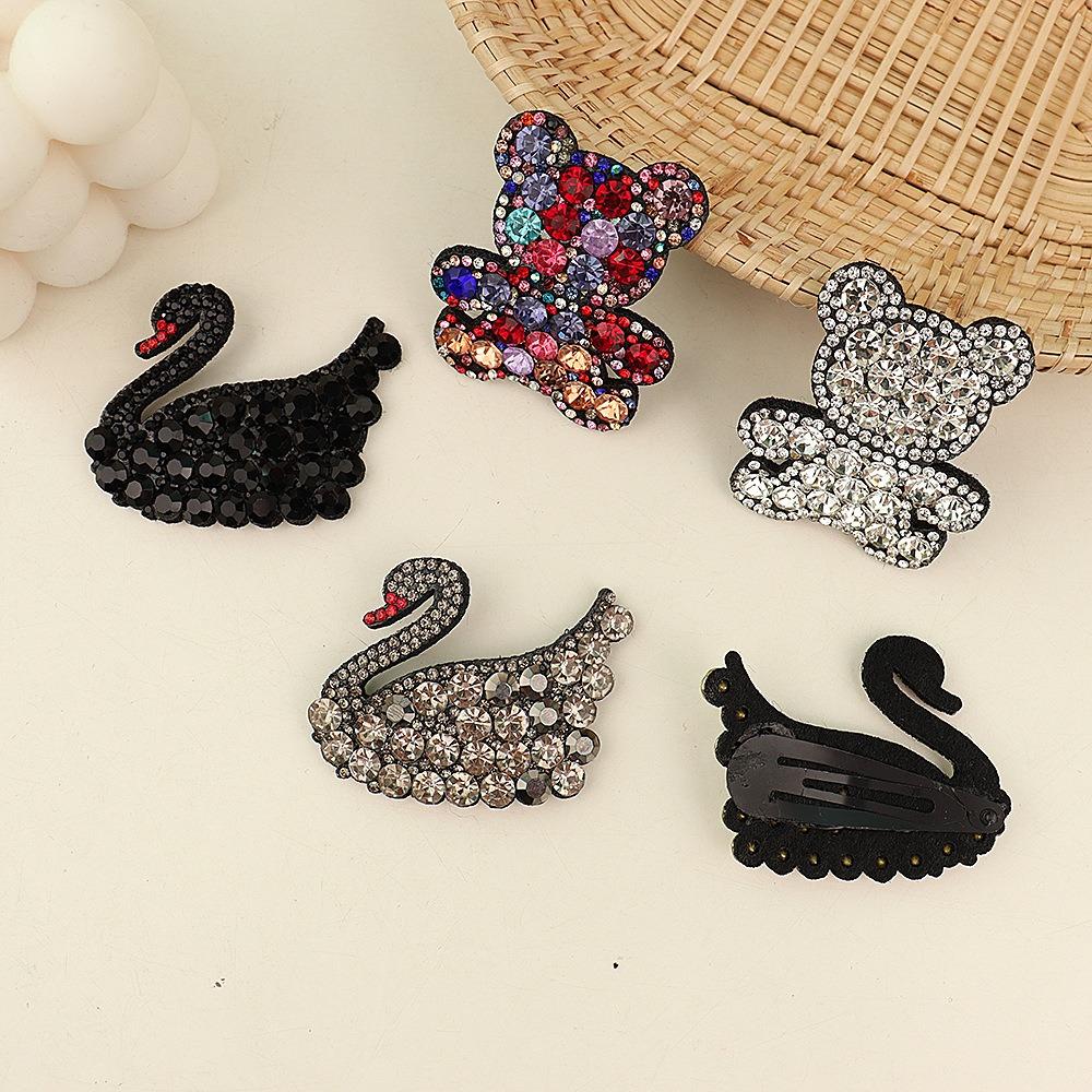 Cute Shiny Rhinestone Hairpins Women Girls Hair Clips Bobby Pin Barrettes Accessories Hairgrips Headdress Headwear Ornament